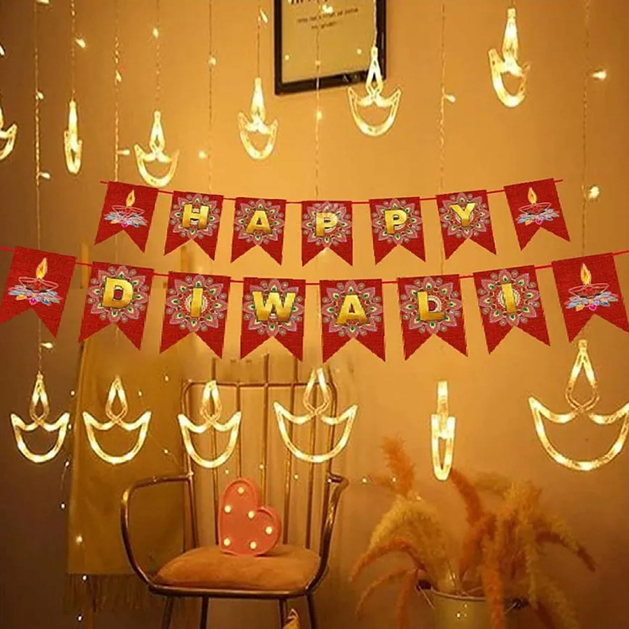 Desidiya LED Diya Shaped String Lights