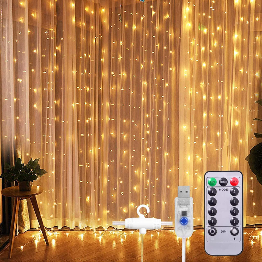 Desidiya Window Curtain Fairy Lights - Christmas Celebrations