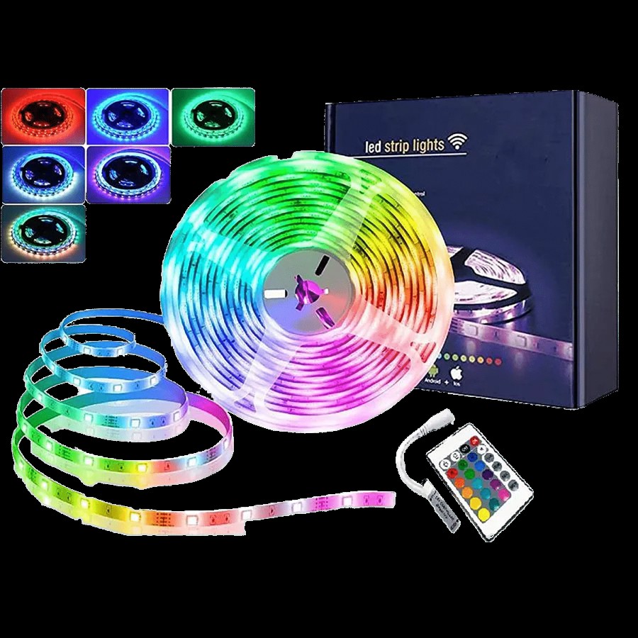 Desidiya RGB LED Strip Light With With Adapter & Remote