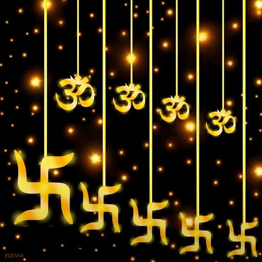 Desidiya Swastik & Om Curtain Lights