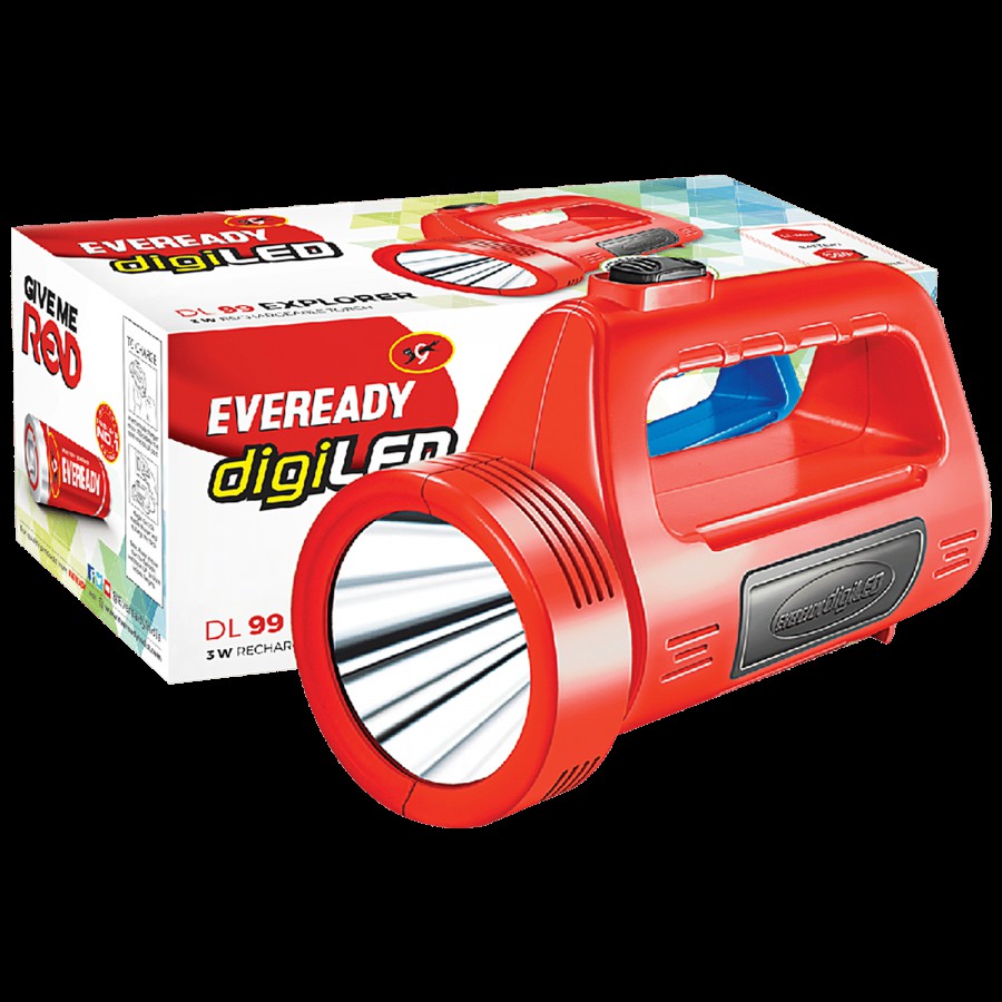 Eveready LED Rechargeable Torch - Plastic