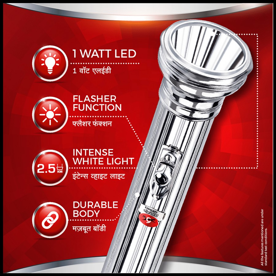 Eveready Jeevansathi Evergreen Brass & Aluminium Torch - DL63