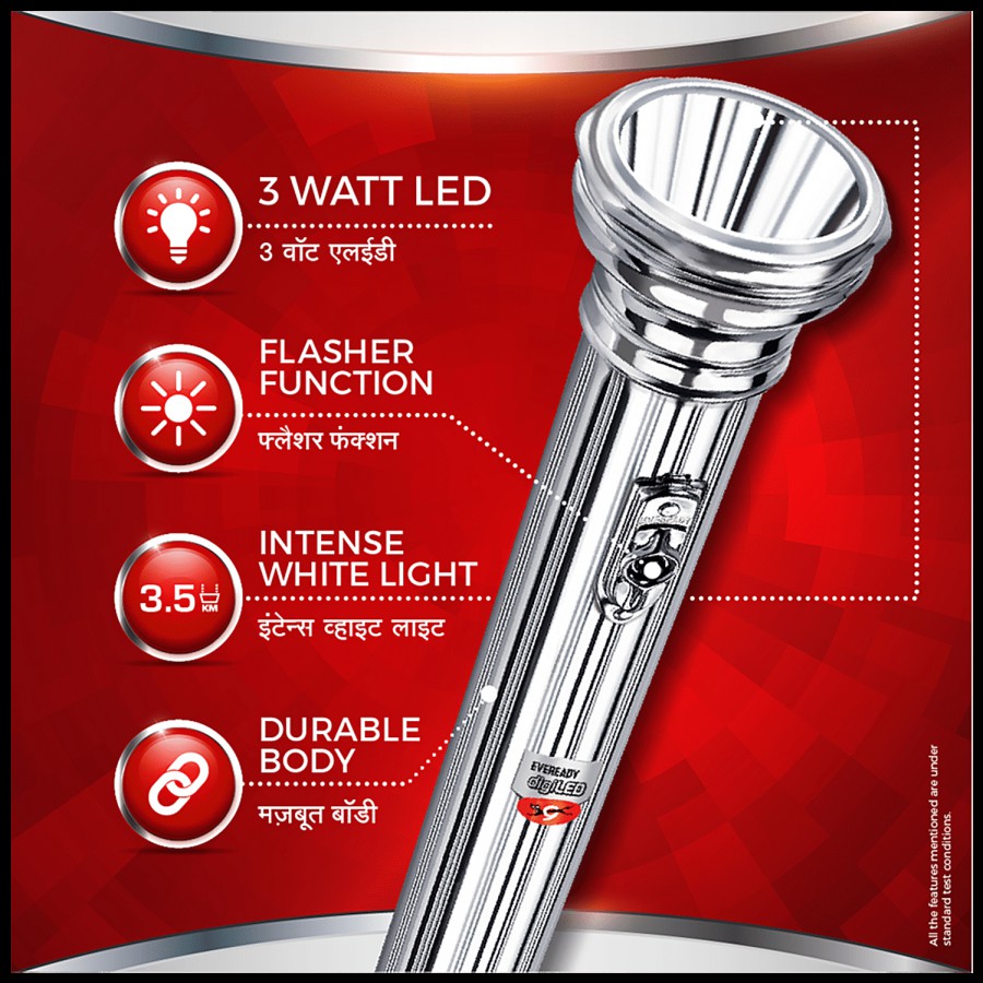 Eveready Jeevansathi Evergreen Brass & Aluminium Torch - DL65