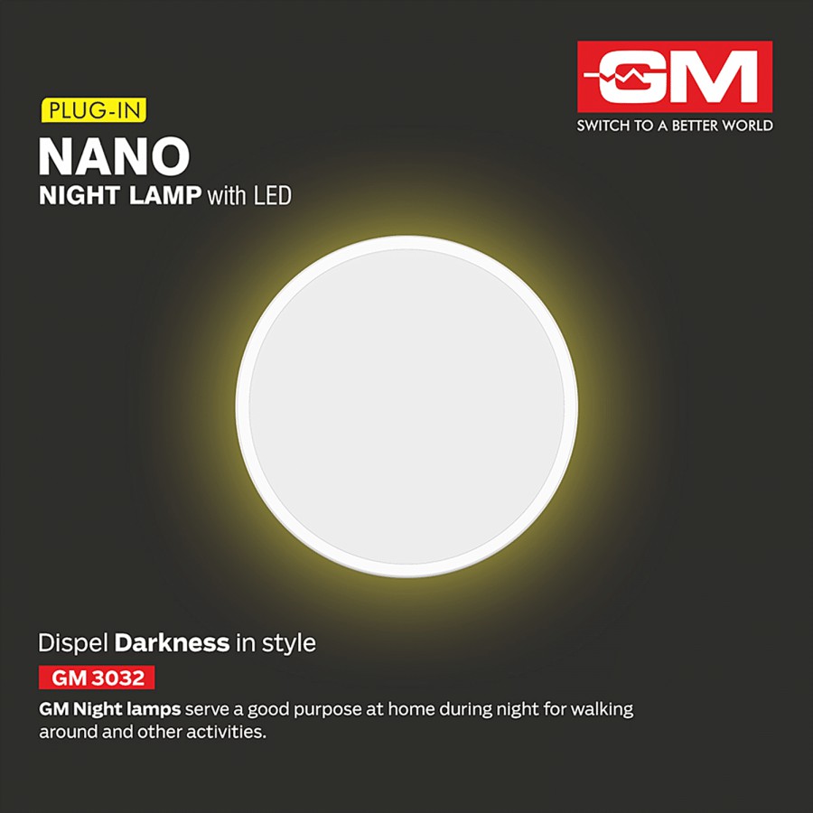 GM Nano LED Night Lamp 3032 - Saves Energy