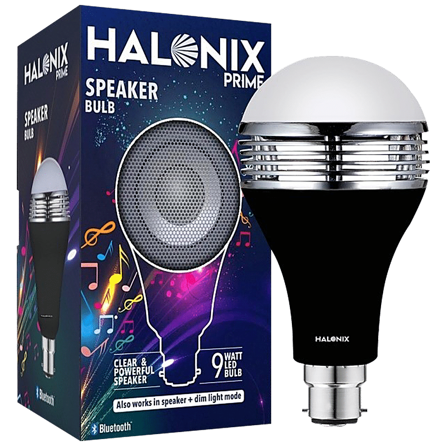 Halonix B22d 9-Watt LED Bluetooth Speaker Bulb - Provides White & Yellow Light