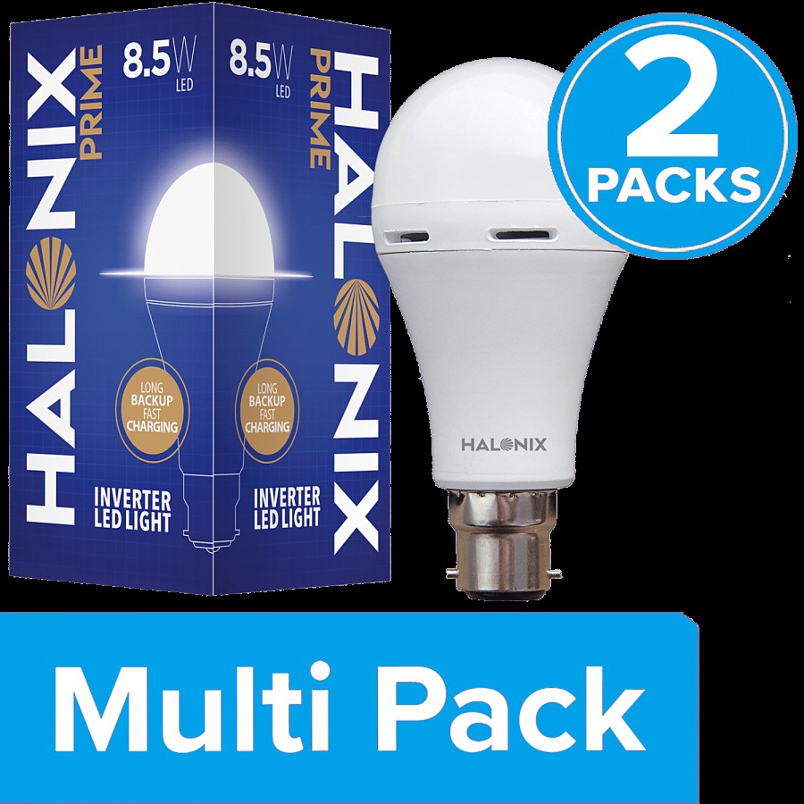 Halonix Neo Inverter Rechargeable LED Bulb B22 8.5 W With Up To 4 Hours Backup