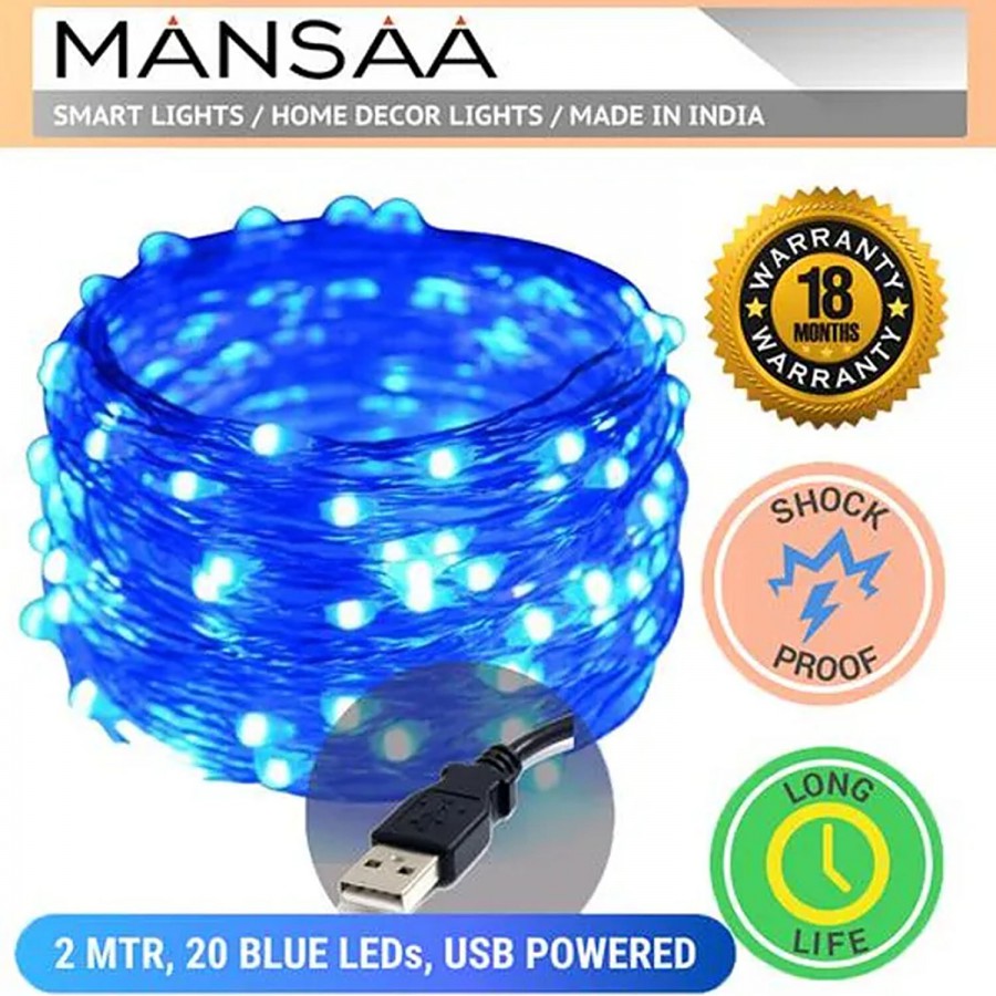 MANSAA 20 LED String Lights - USB