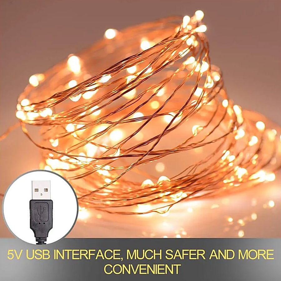 MANSAA 30 LED Copper Fairy String USB Light - 3 m