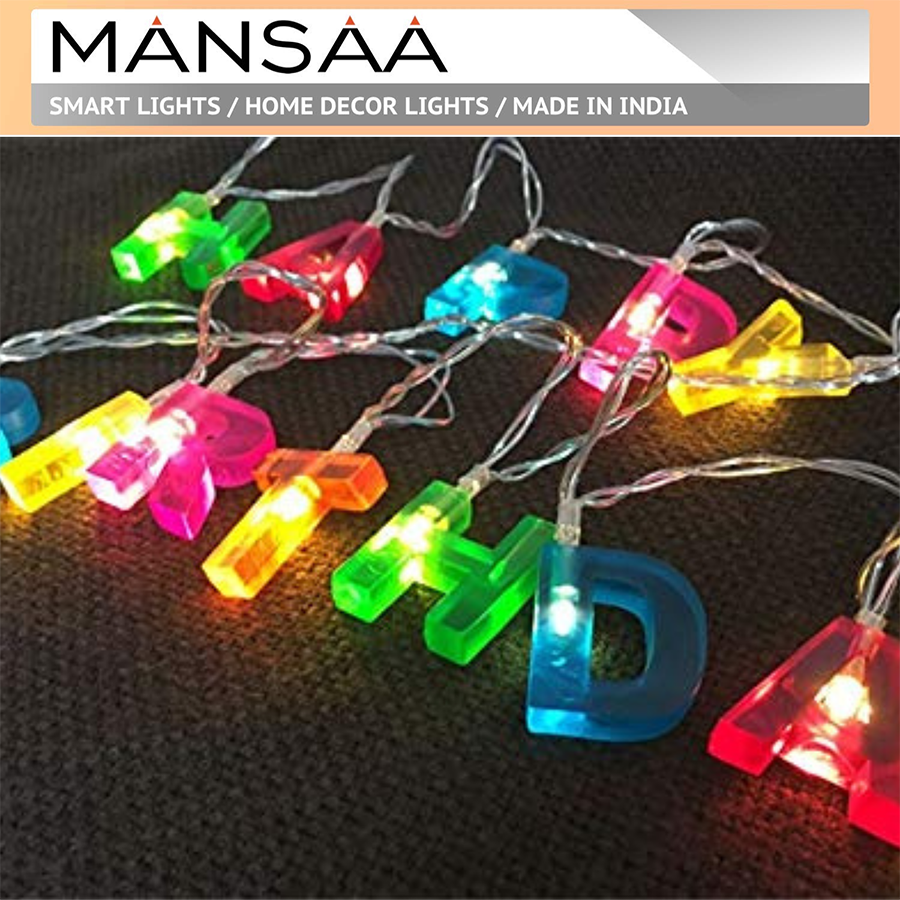 MANSAA 13 LEDs Happy Birthday Light - Lightweight