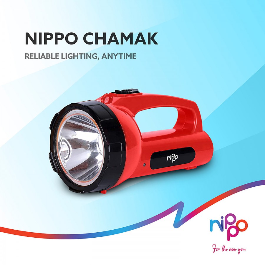 Nippo Chamak Rechargeable LED Torch - Polycarbonate