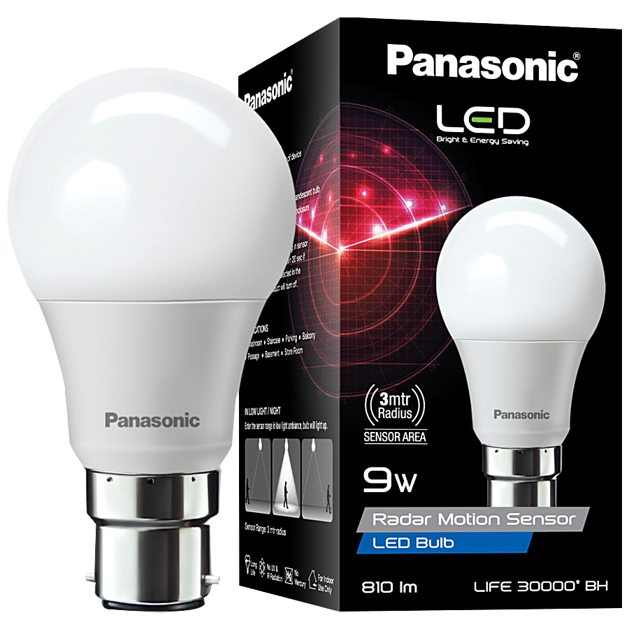 Panasonic LED 9W Radar Motion Sensor Bulb with B22 Base