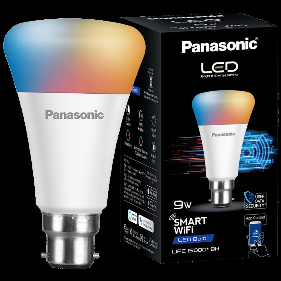 Panasonic LED 9W Smart Bulb - Alexa & Google Home Compatible