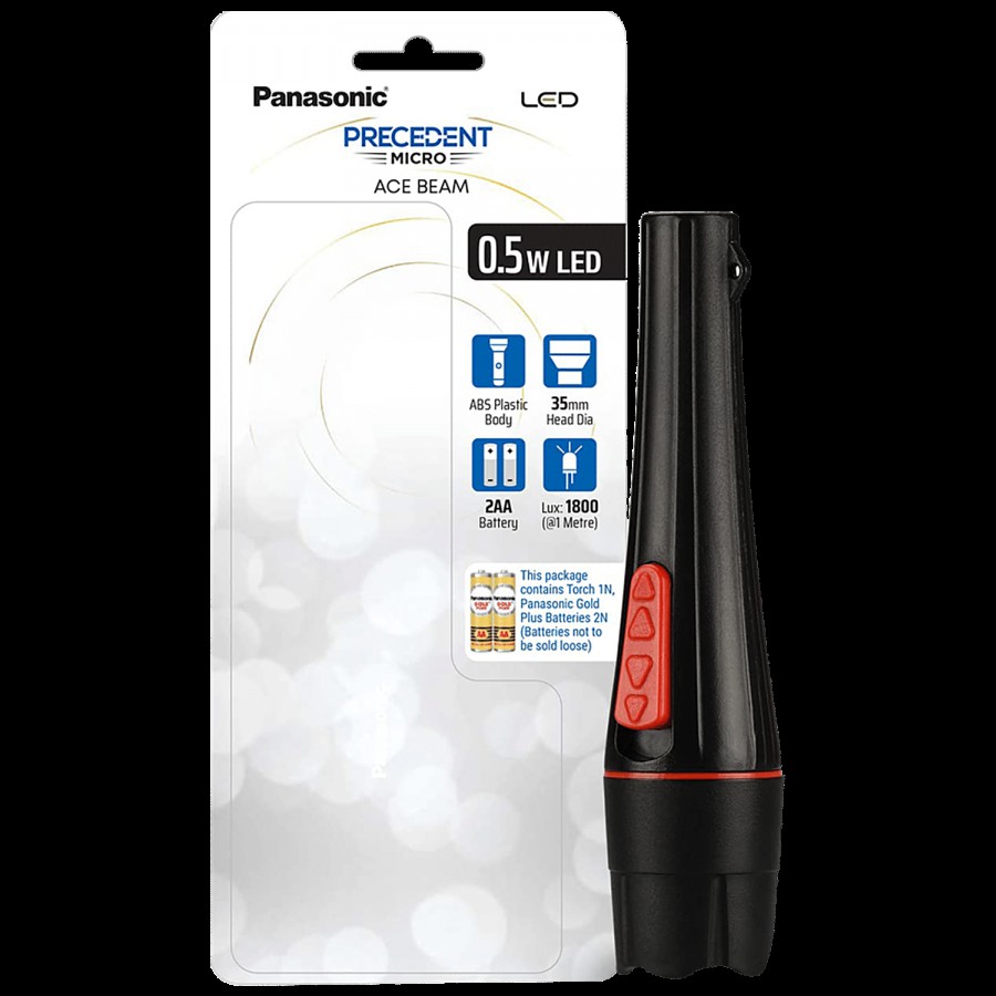 Panasonic LED LED Torch With 2AA Batteries - 0.5 Watt