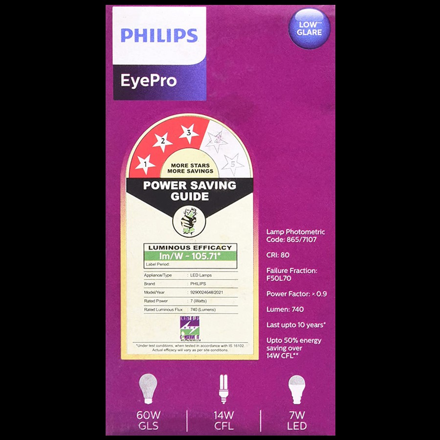 Philips Ace Saver 7W B22 LED Cool Day Light Bulb