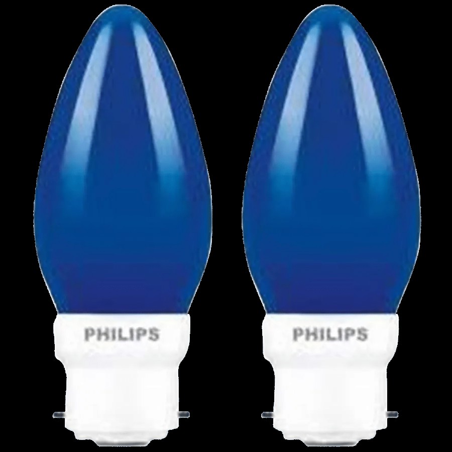 Philips LED Deco Blue 0.5 W Glass Candle - Sleek Body