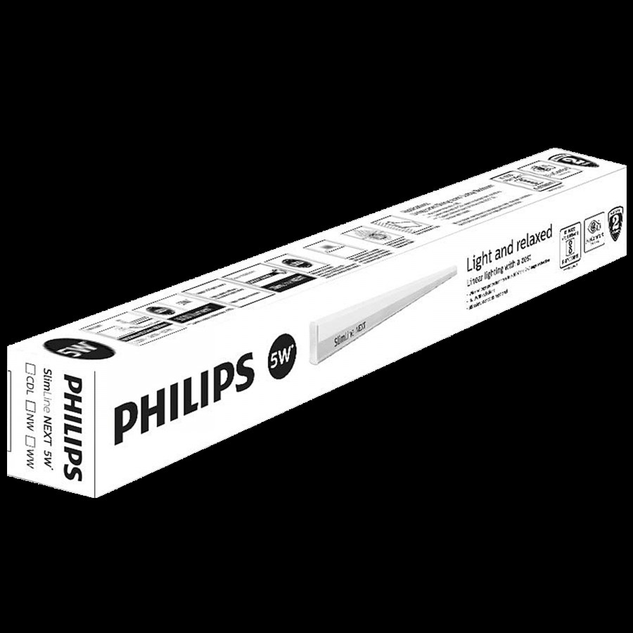 Philips LED Tubelight Slimline Next 5w 1-Feet - Cool White/Crystal White