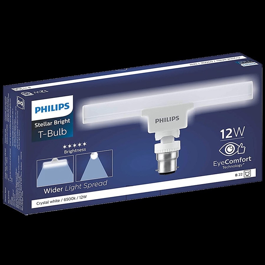 Philips T-Bulb 12w B22 - Cool White/Crystal White