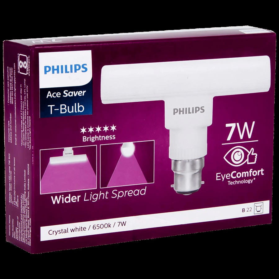 Philips T-Bulb 7w B22 - Cool White/Crystal White