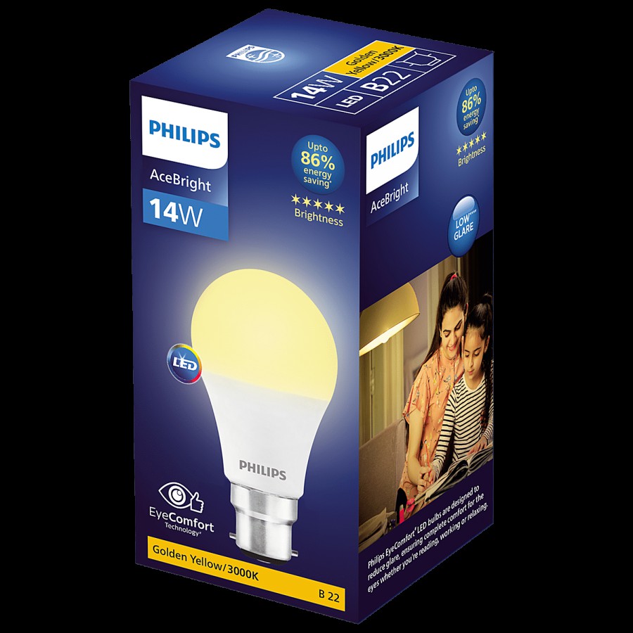 Philips Ace Saver LED Bulb 9w E27 - Cool White/Crystal White