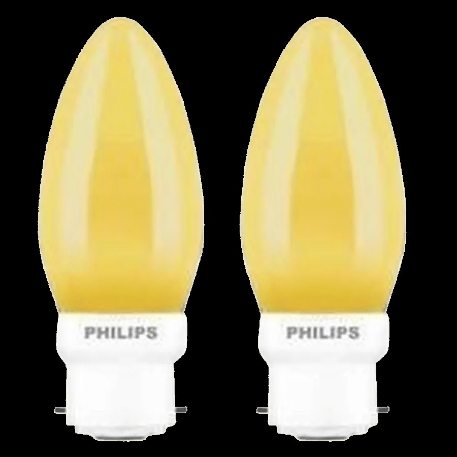 Philips LED Deco Yellow 0.5 W Glass Candle - Sleek Body