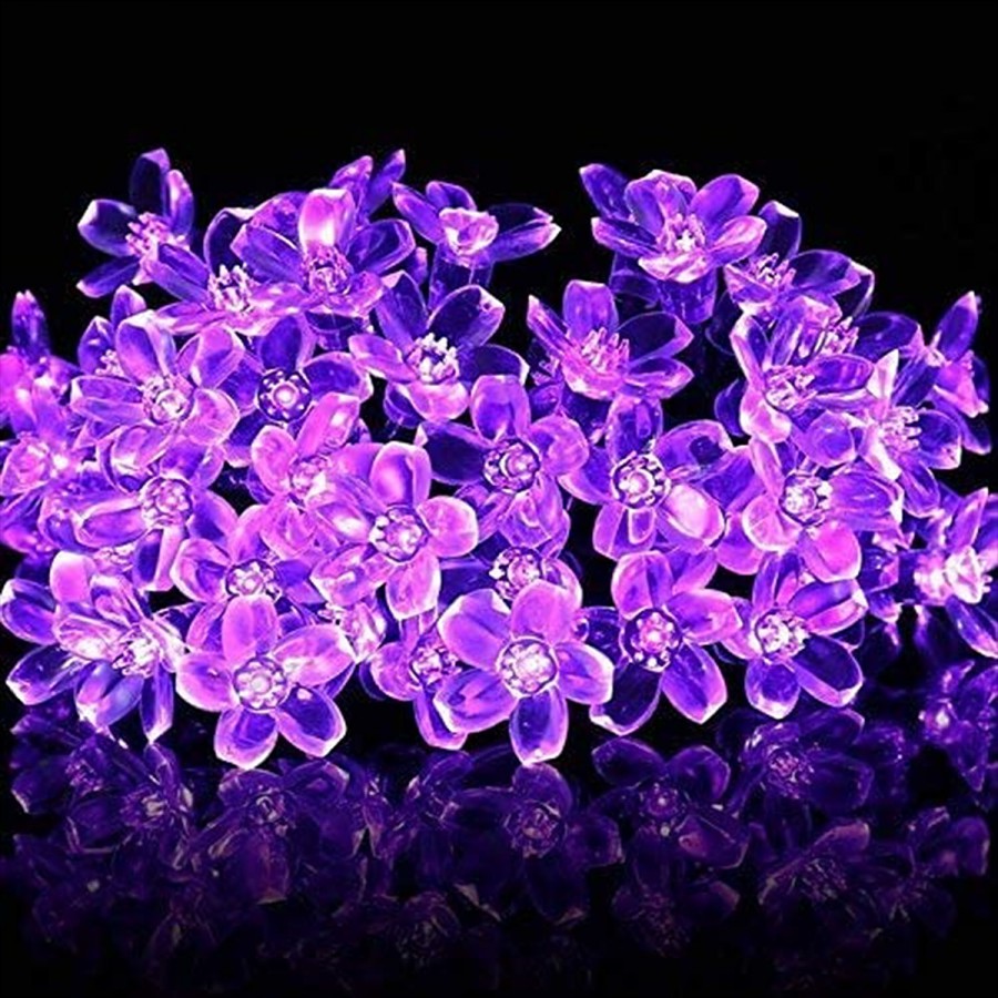 Quace Fairy String Lights - Pink Silicone Blossom Flower