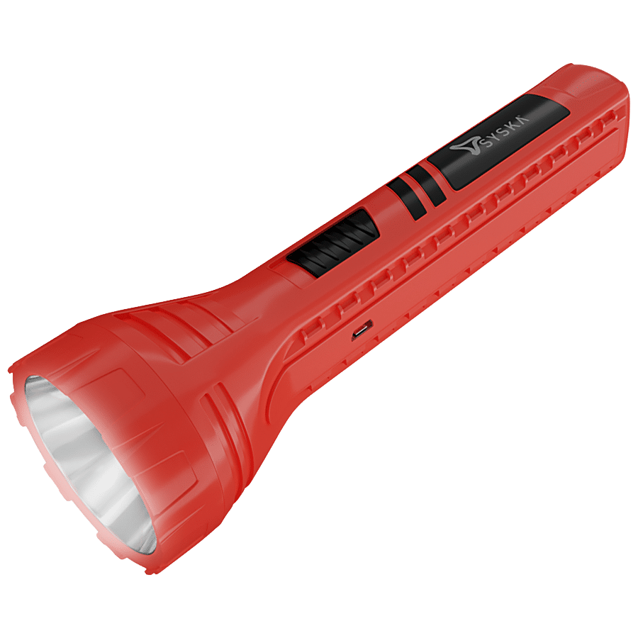 Syska Bright Rechargeable LED Torch - Plastic