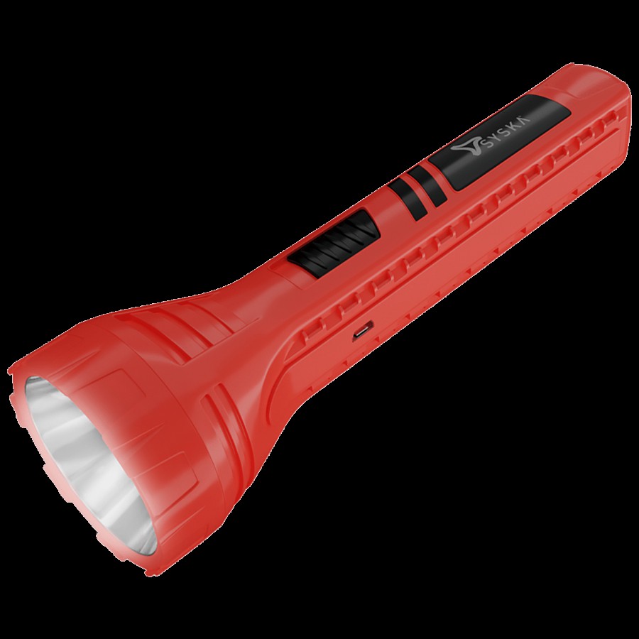 Syska Bright Rechargeable LED Torch - Plastic