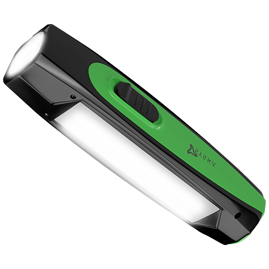 Syska Duotron Bright Rechargeable LED Torch - Plastic