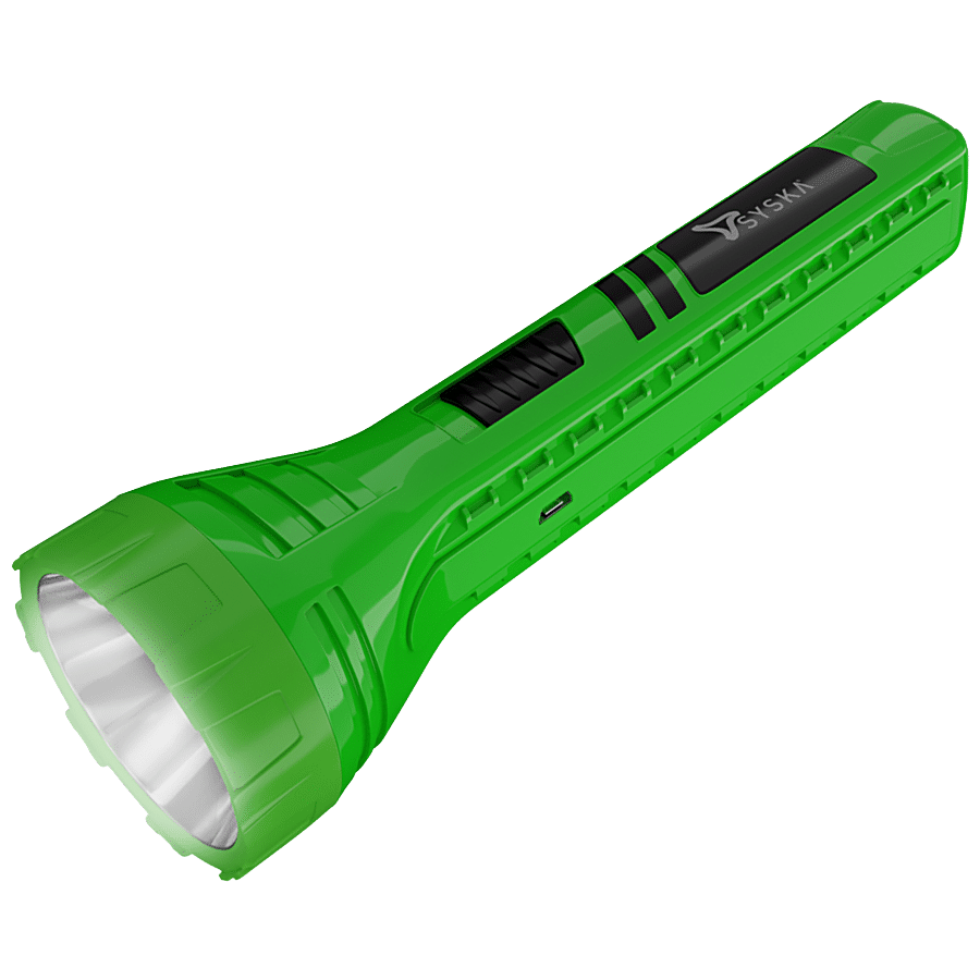 Syska Maxlit Rechargeable LED Torch - Plastic