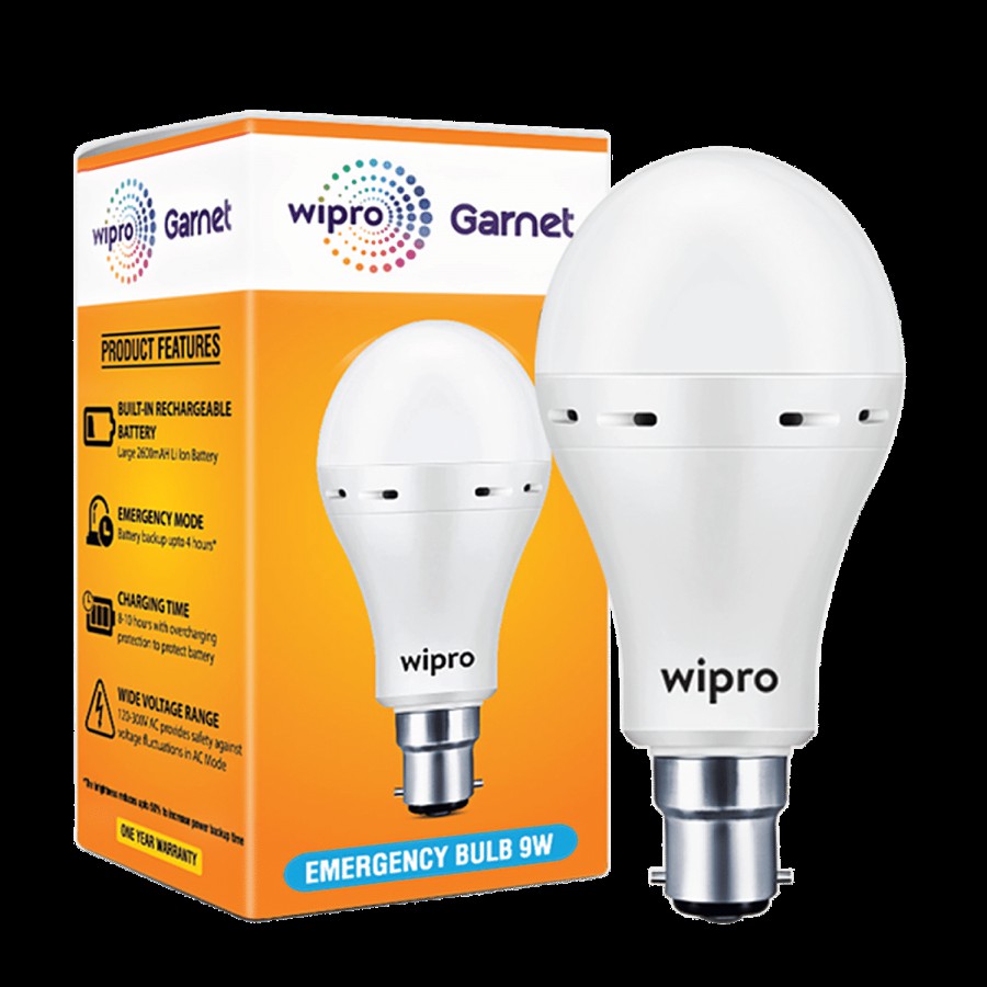 Wipro Garnet  9W EMERGENCY LED BULB 6500K CDL