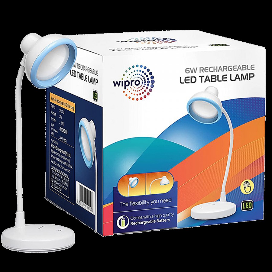 Wipro Garnet  LED Table Lamp - Rechargeable 6W