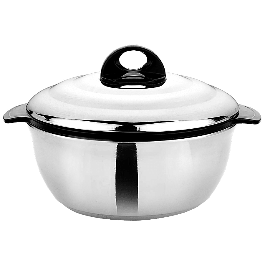 Asian Bright Star Stainless Steel Casserole - Dishwasher Safe