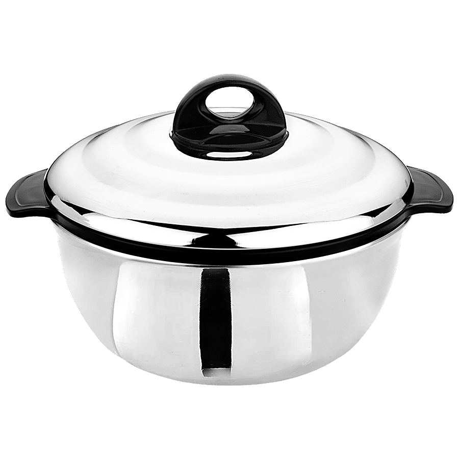 Asian Bright Star Stainless Steel Casserole - Dishwasher Safe