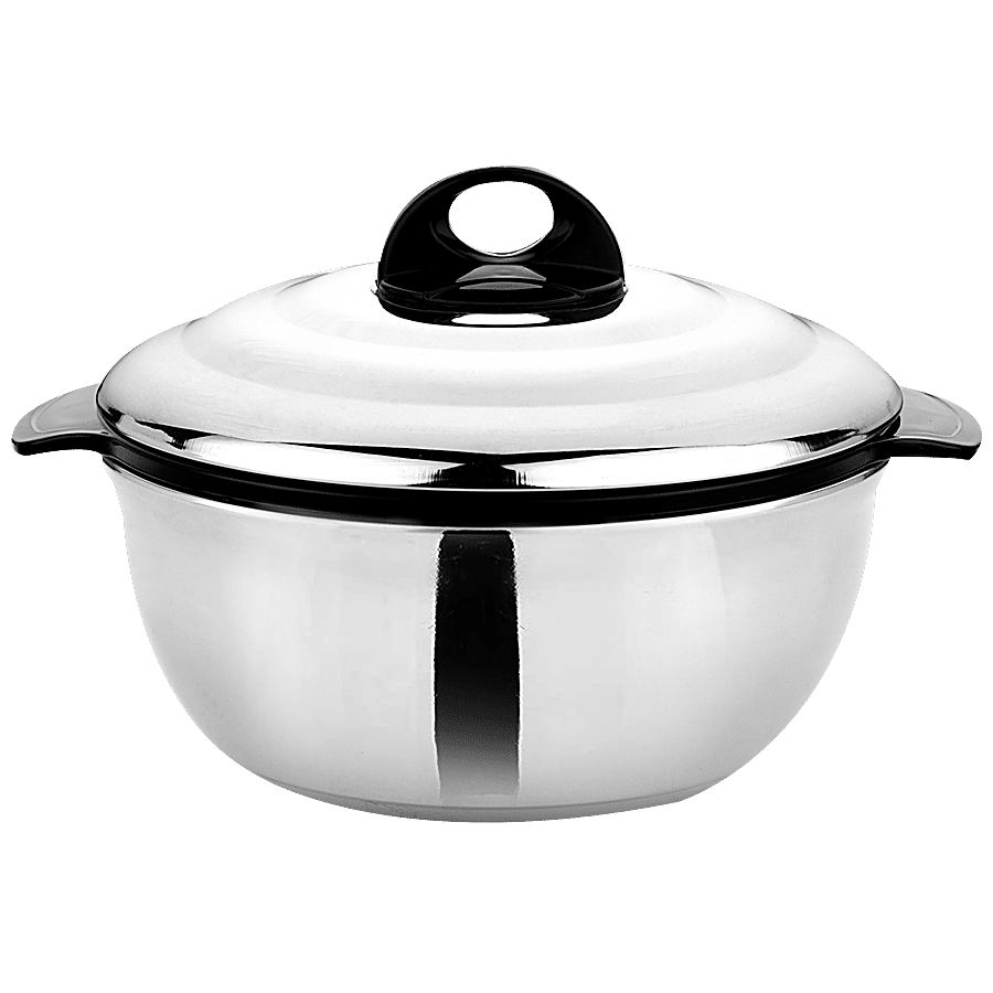 Asian Bright Star Steel Casserole For Roti/Chapati With Steel Lid