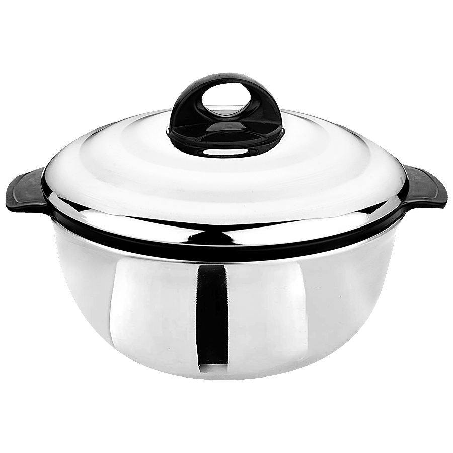 Asian Bright Star Steel Casserole For Roti/Chapati With Steel Lid