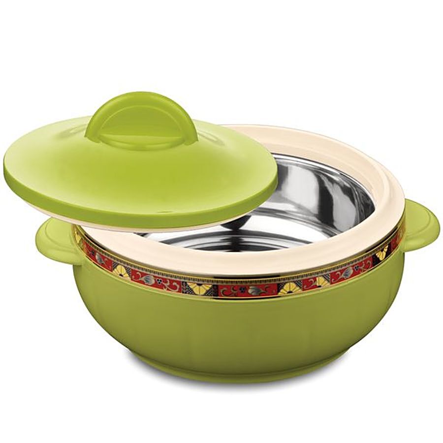 Asian Insulated Plastic Casserole For Roti/Chapati Classic - Green