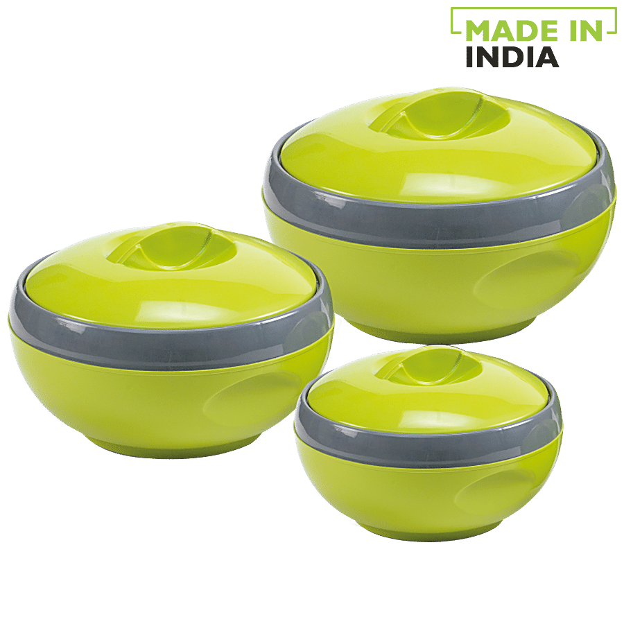 Asian Plastic Casserole For Roti/Chapati - Sonic Green