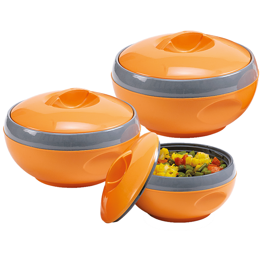 Asian Plastic Casserole For Roti/Chapati - Sonic Orange