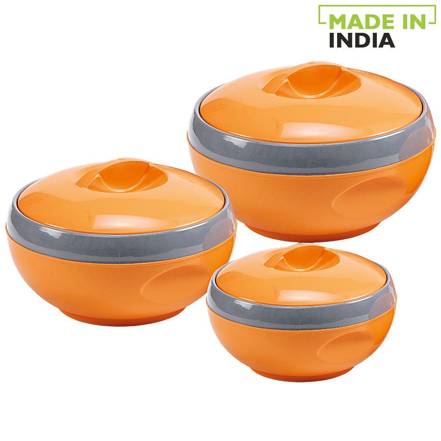 Asian Plastic Casserole For Roti/Chapati - Sonic Orange