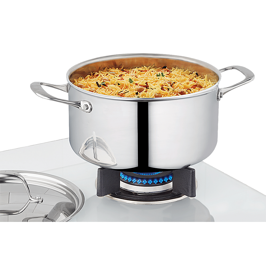 Borosil Stainless Steel Casserole -  Induction & Hot Plate Friendly