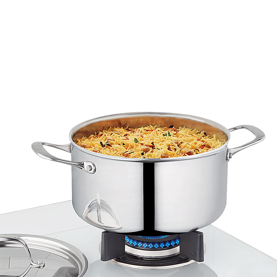 Borosil Stainless Steel Casserole -  Induction & Hot Plate Friendly