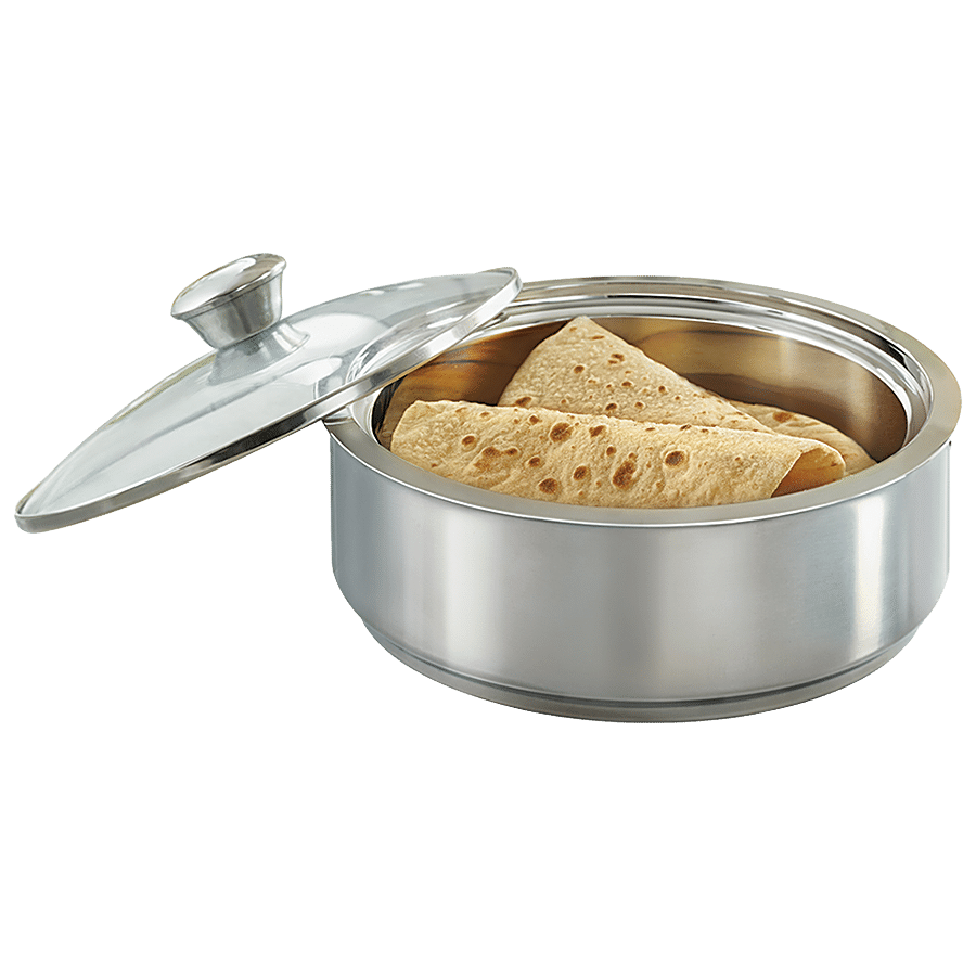 Borosil Stainless Steel Roti Server - Insulated