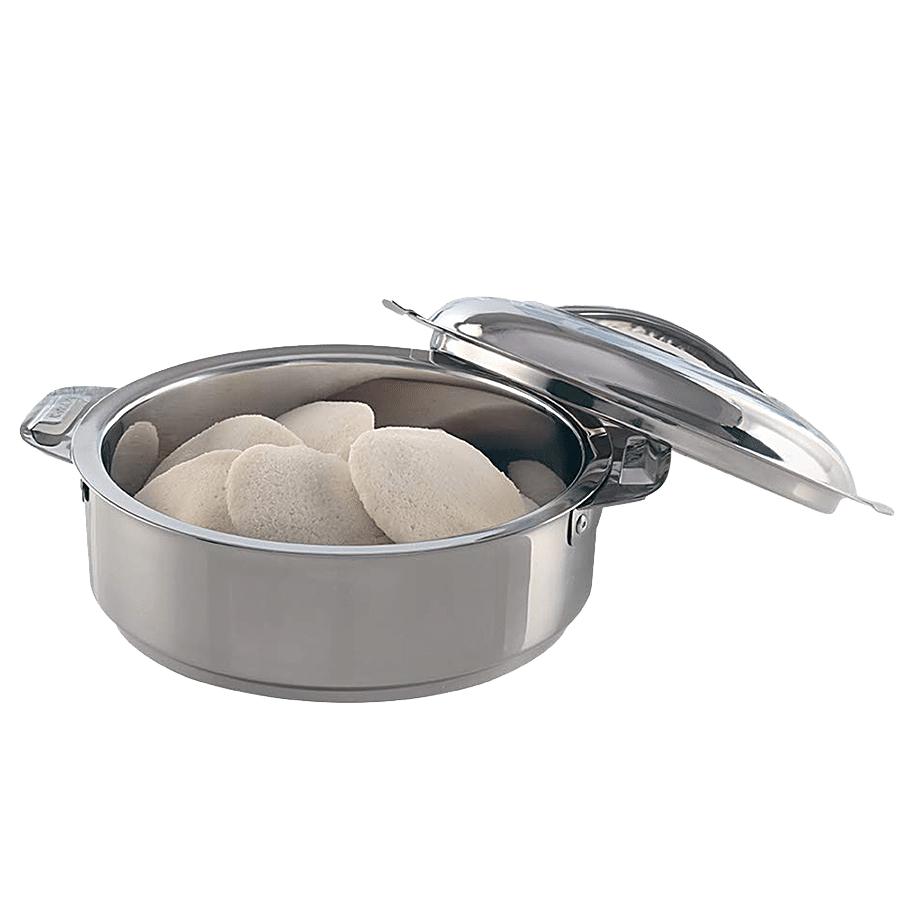 Borosil Stainless Steel Solid Idli Server - Insulated