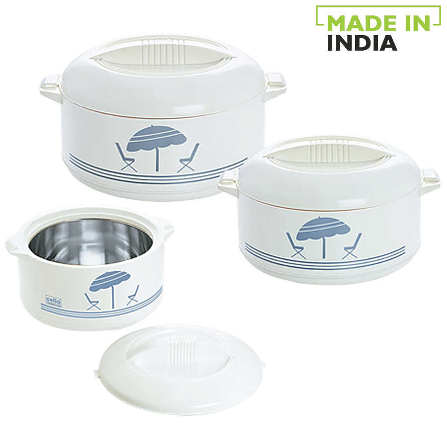 Cello Chef Casserole Gift Set For Roti/Chapati - White