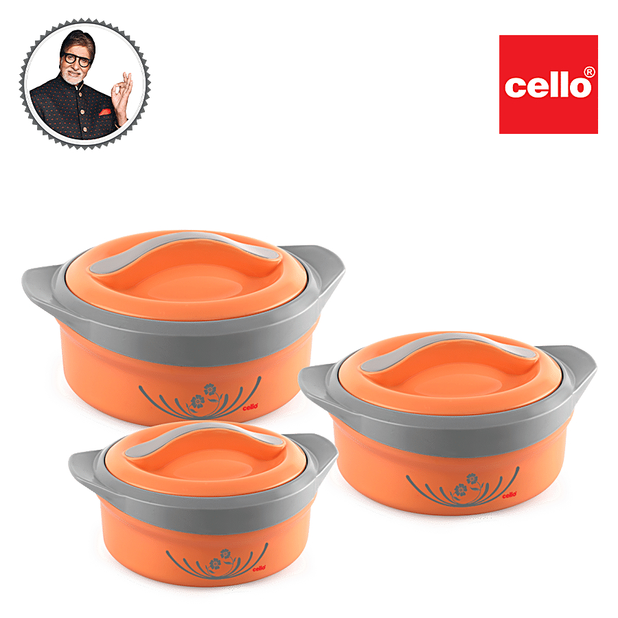 Cello Solaris Insulated Plastic Inner Steel Casserole - Durable