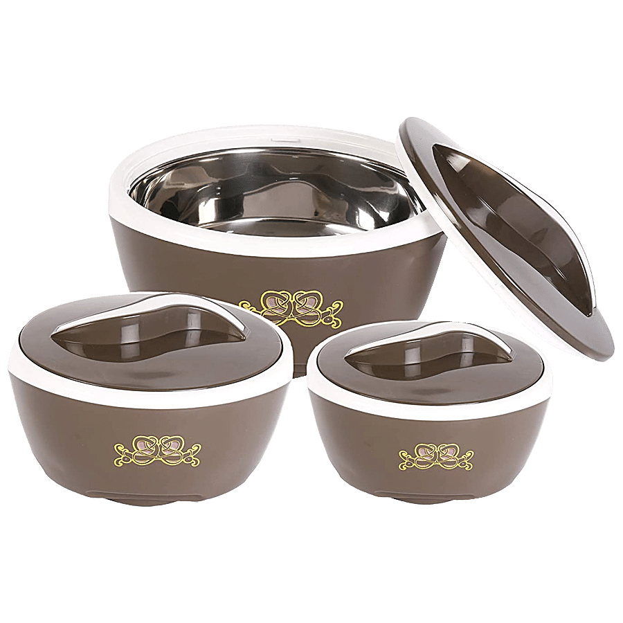 Jayco Status Plastic Casseroles Set - Stainless Steel Inner Case