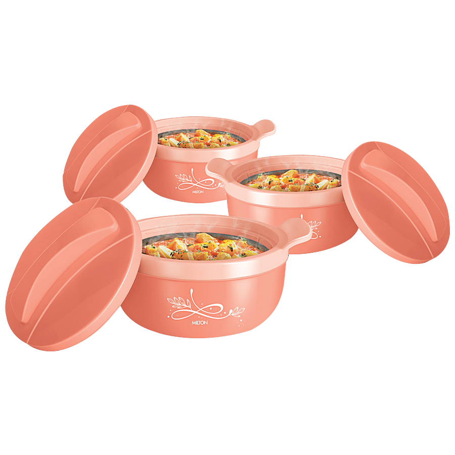 Milton Crave Jr Inner Steel Casserole Gift Set - Peach