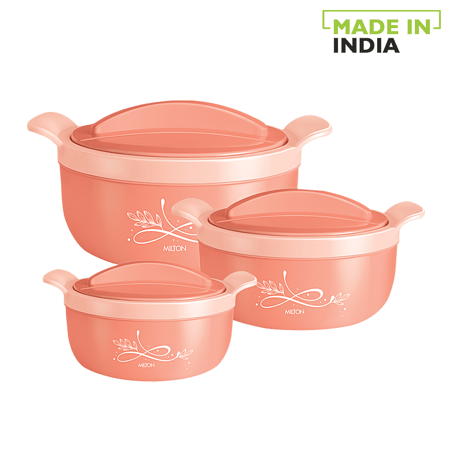 Milton Crave Jr Inner Steel Casserole Gift Set - Peach