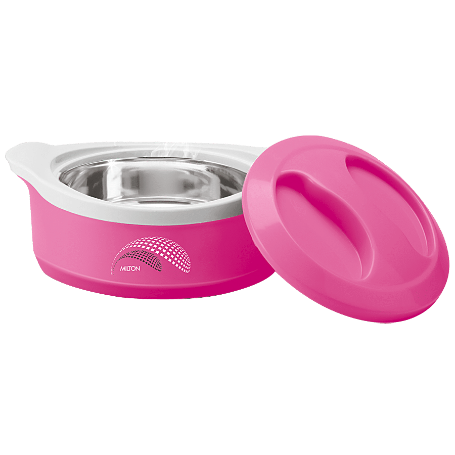 Milton New Marvel 1000 Inner Steel Casserole For Roti/Chapati - Pink