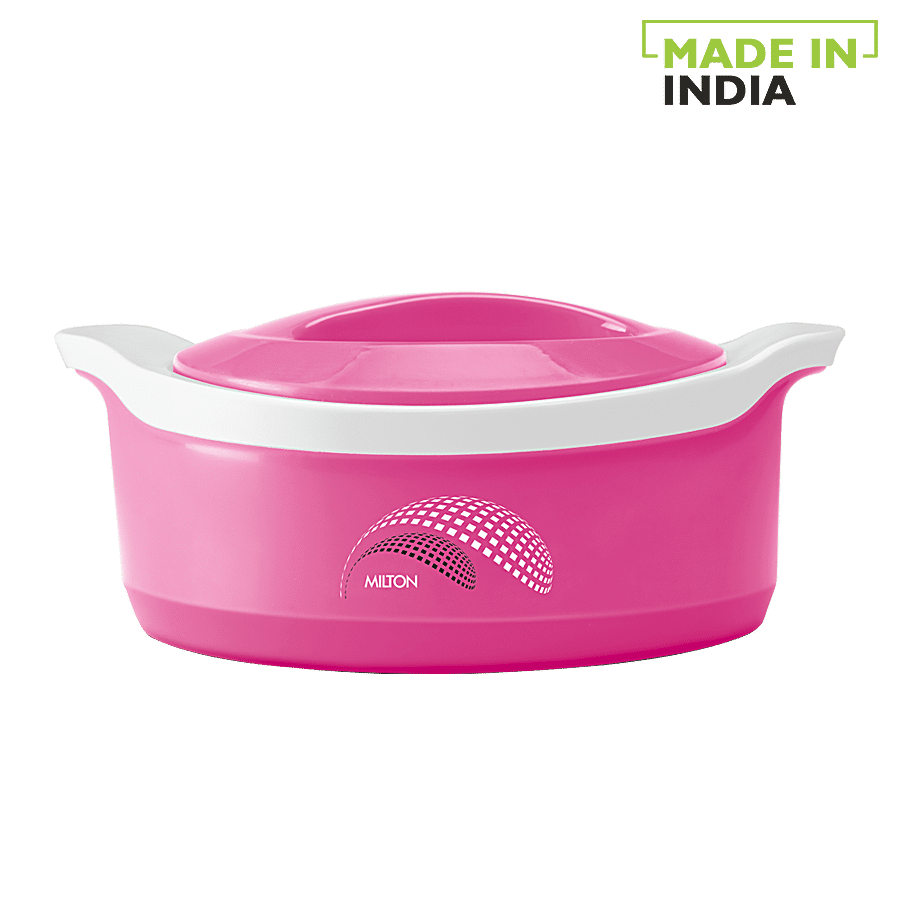 Milton New Marvel 2500 Inner Steel Casserole For Roti/Chapati - Pink